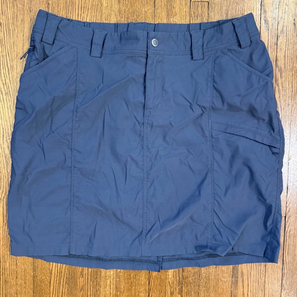 Duluth Trading Co Dry on the Fly Skort Dark Grey Hiking Outdoor Skirt Womens 18